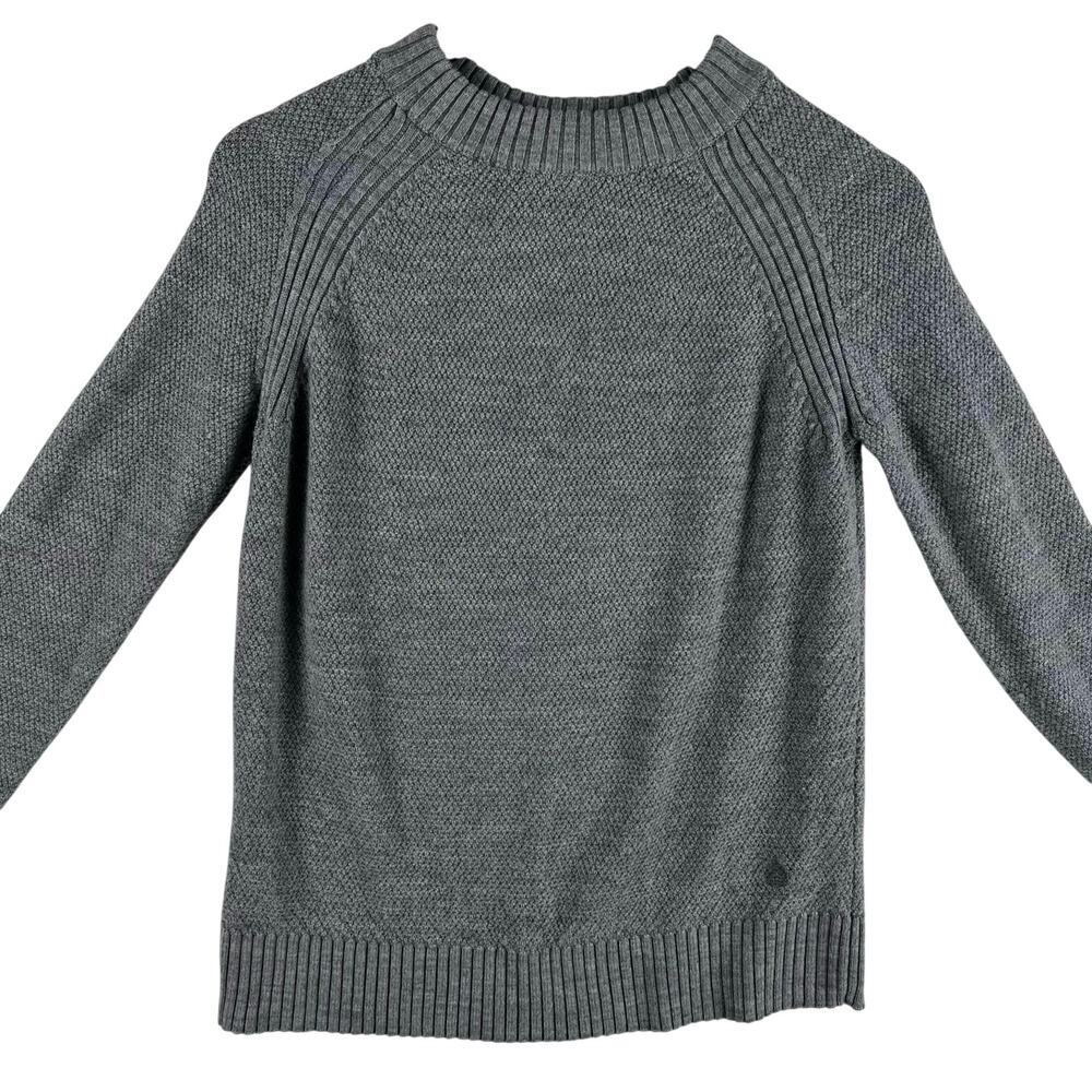 Stio Rune Womens Merino Wool Crew Sweater SZ M Gray Monument Heather